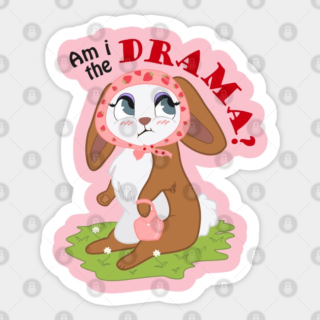 Am I the Drama ? Sticker by Brunaesmanhott0